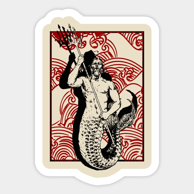 Poseidon in greek mythology Sticker by Iravgustane